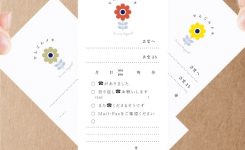 花柄の伝言メモ